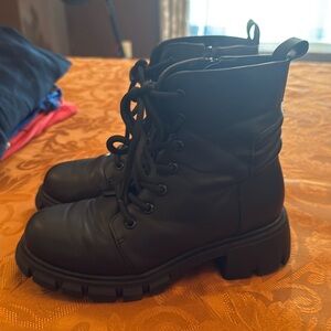 Girls MIA black combat boots